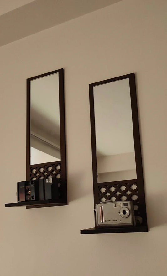 Moroccan Wooden Acrylic Wall Art Mirror