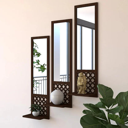 Moroccan Wooden Acrylic Wall Art Mirror