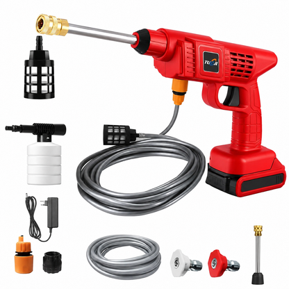 Pressure washer gun Best quality [[ Double Battery 108V ]] Cordless High Pressure Washer Red Series Gun with Double Battery