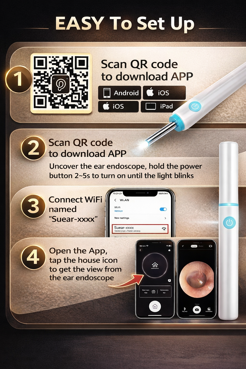 HD Ear Cleaning Camera Pen