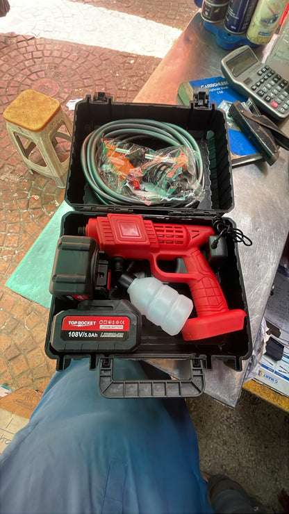 Pressure washer gun Best quality [[ Double Battery 108V ]] Cordless High Pressure Washer Red Series Gun with Double Battery