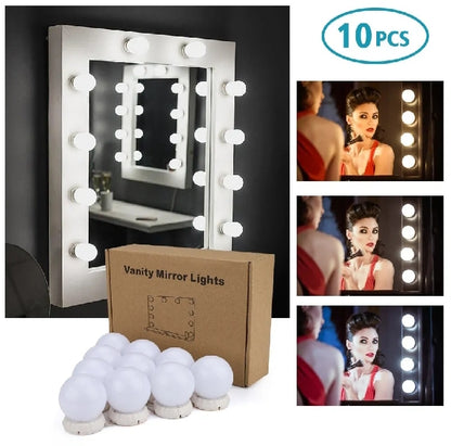Vanity Mirror Light LED Bulbs for Makeup Mirror Stand (10 Bulbs)