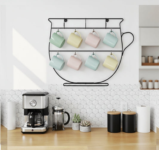 Metal Wall Mug Holder Rack