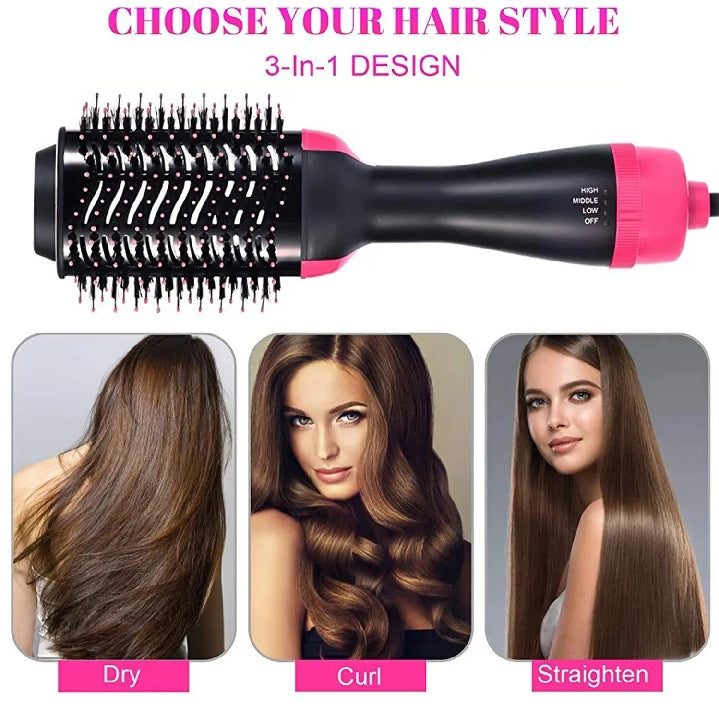 One Step 3 in 1 Hair Dryer & Styler| Hair Dryer brush| Hot Air Brush| Hair Straightener & Curler |Electric Hair Brush| Styling Tool for Women| Multifunctional Blow Dryer Styler Combo