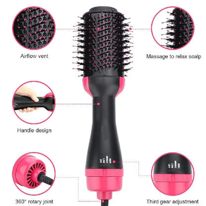 One Step 3 in 1 Hair Dryer & Styler| Hair Dryer brush| Hot Air Brush| Hair Straightener & Curler |Electric Hair Brush| Styling Tool for Women| Multifunctional Blow Dryer Styler Combo