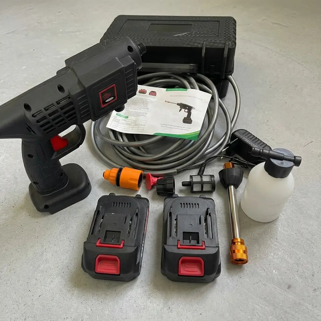 Cordless High Pressure Washer Gun with Double Battery